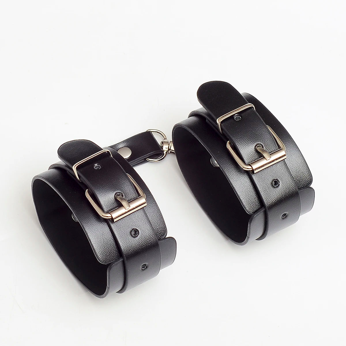 Menottes BDSM noir en cuir - SHADOWLOCK