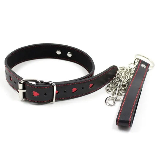 Collier et Laisse BDSM - RED HEART