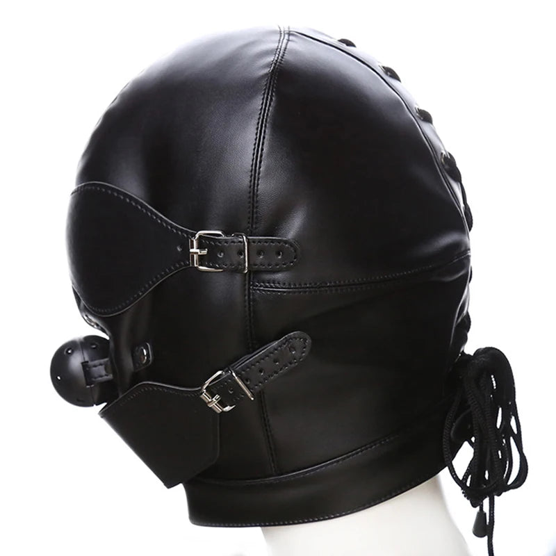 Masque intégral BDSM avec Baillon - BLACKOBEY