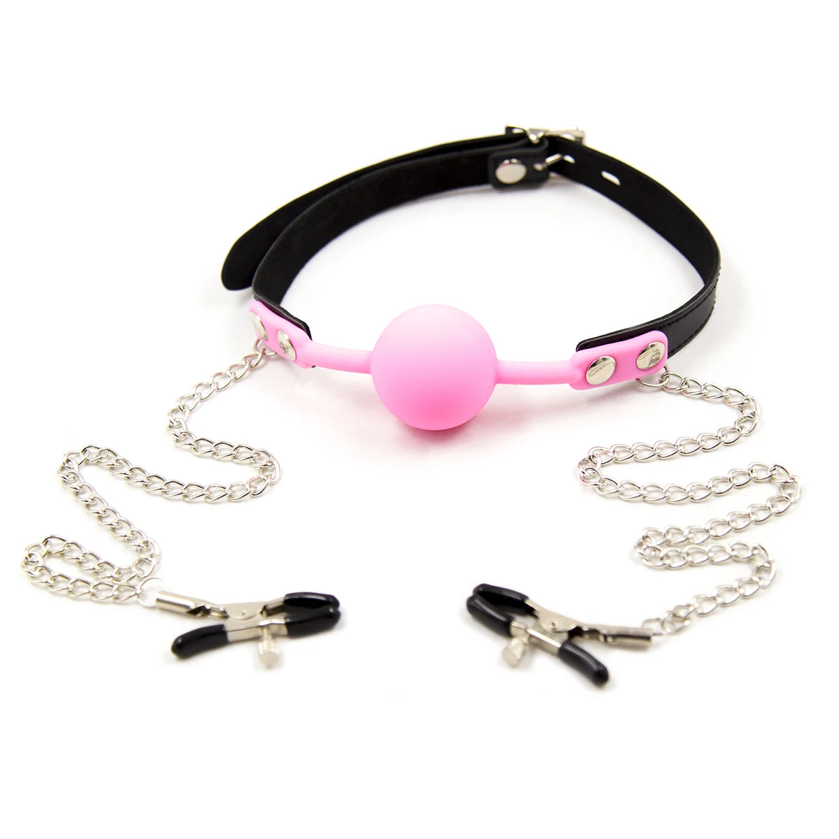 Bâillon Avec pince Tétons BDSM - TWINTAME
