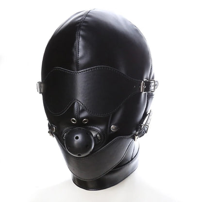 Masque BDSM Cuir Noir