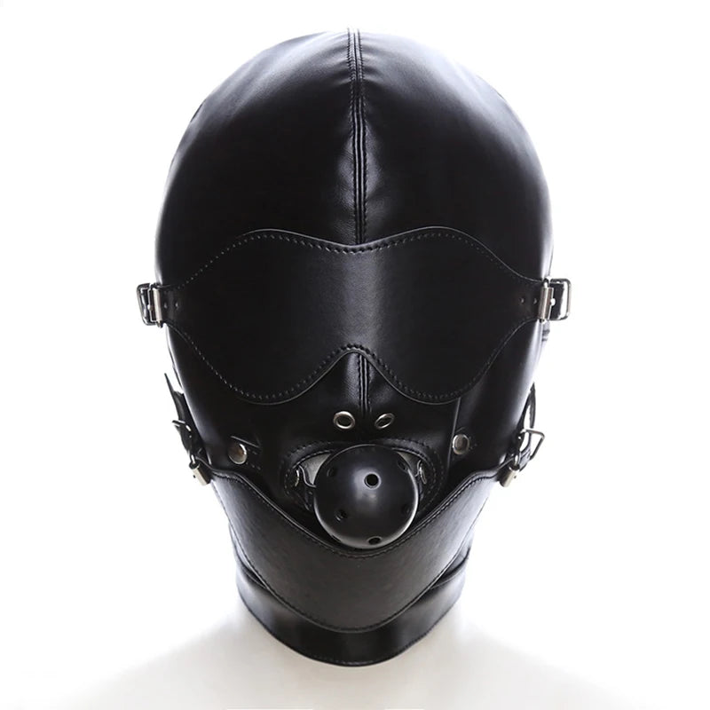 Masque intégral BDSM avec Baillon - BLACKOBEY