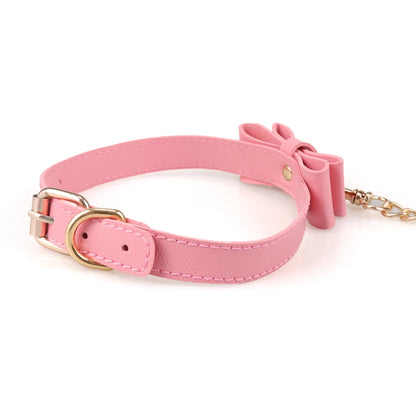 Collier et Laisse BDSM - PINK OBEY