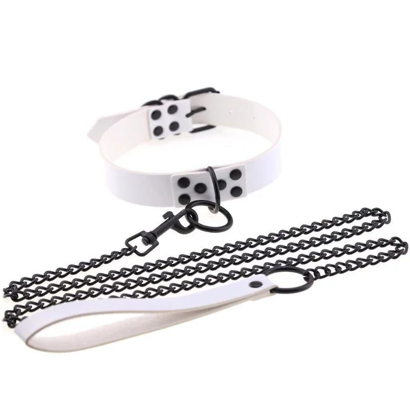 Collier avec Laisse BDSM - RAINBOW CONTROL