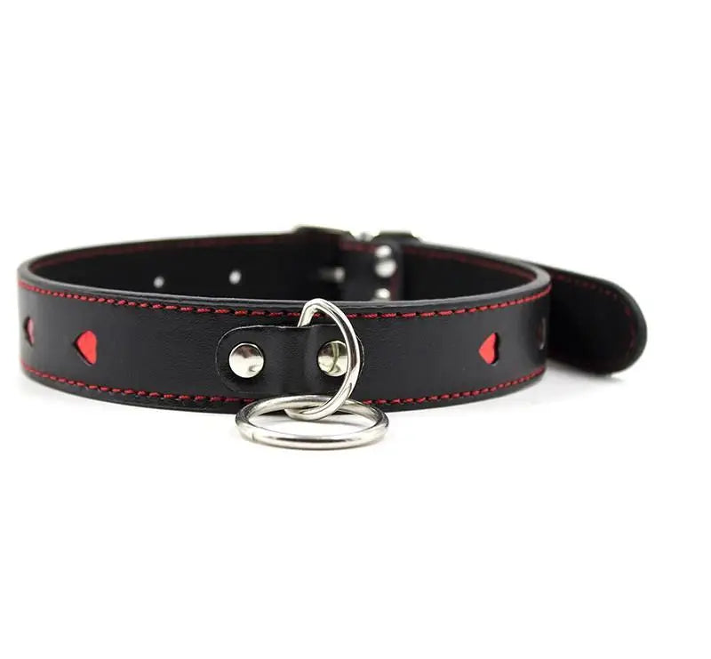 Collier et Laisse BDSM - RED HEART
