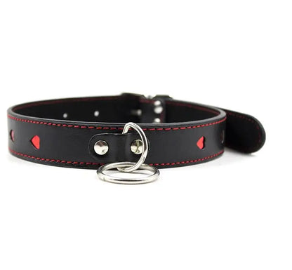 Collier et Laisse BDSM - RED HEART