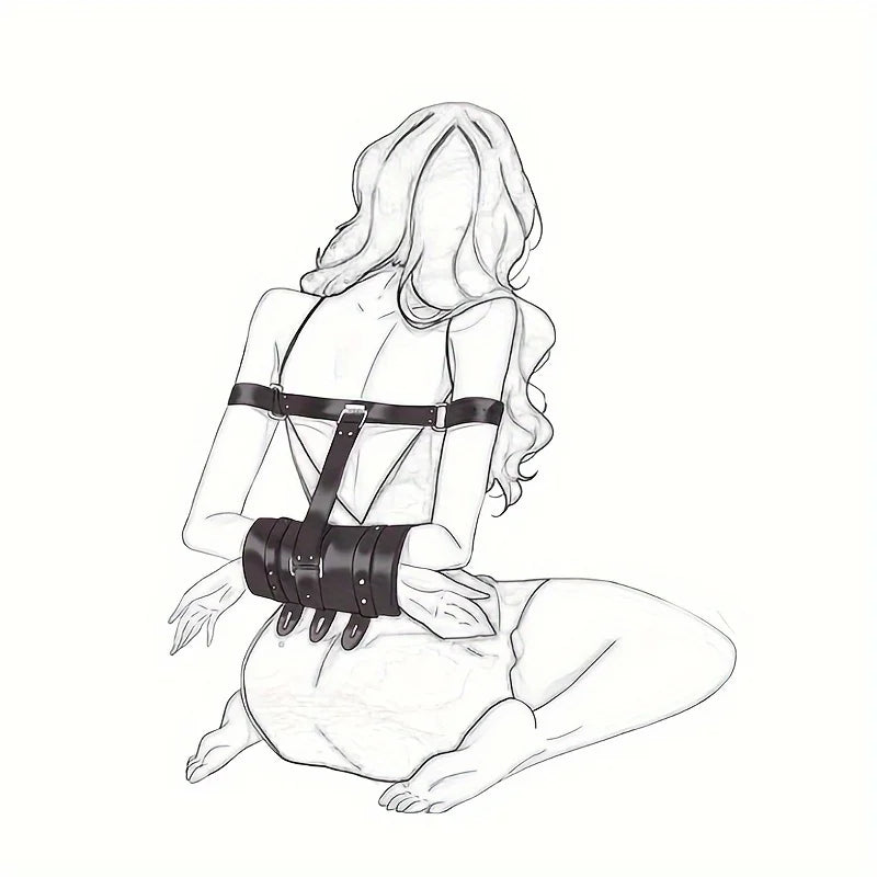 Harnais BDSM avec menottes de soumission - SILKENBOND