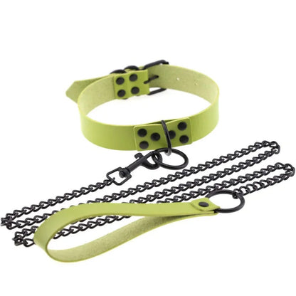 Collier avec Laisse BDSM - RAINBOW CONTROL