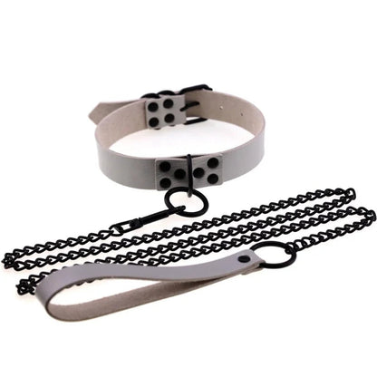 Collier avec Laisse BDSM - RAINBOW CONTROL
