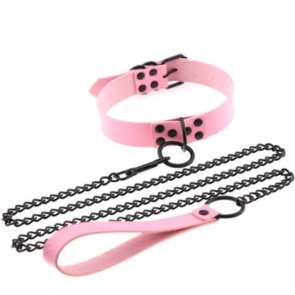 Collier avec Laisse BDSM - RAINBOW CONTROL