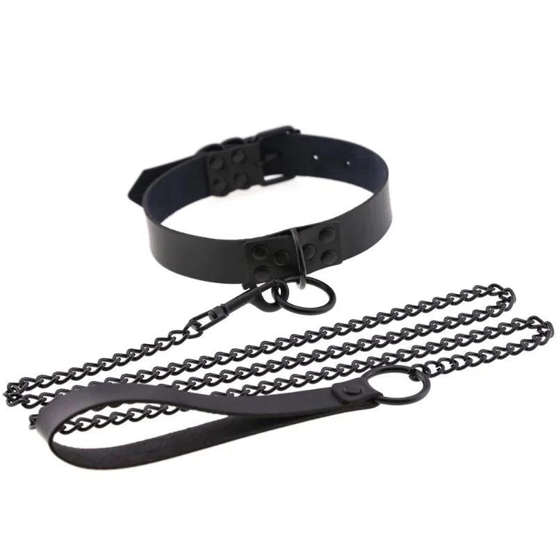 Collier avec Laisse BDSM - RAINBOW CONTROL