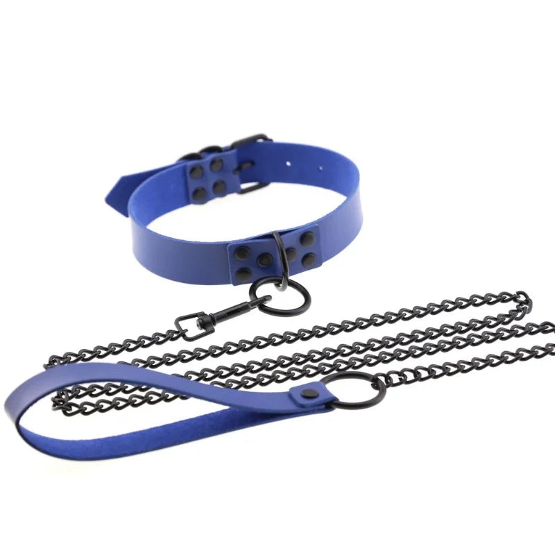 Collier avec Laisse BDSM - RAINBOW CONTROL