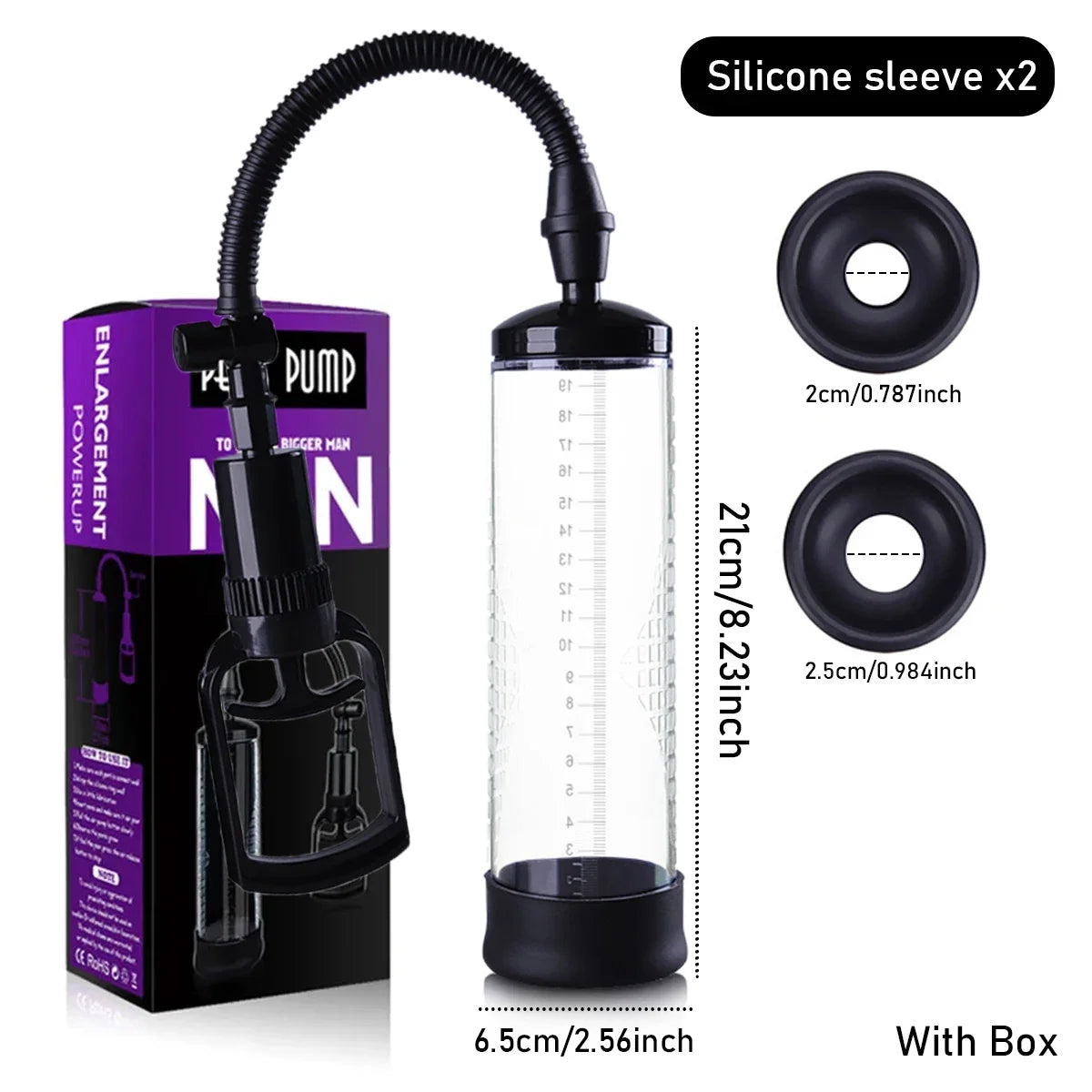 Penis Pump Extender Enlarger Male Sex Toys Manual Penis Vacuum Pump Sexual Enhancer Adult Toys Training Device
