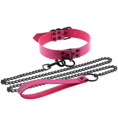 Collier avec Laisse BDSM - RAINBOW CONTROL