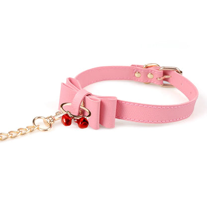 Collier et Laisse BDSM - PINK OBEY
