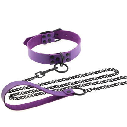 Collier avec Laisse BDSM - RAINBOW CONTROL