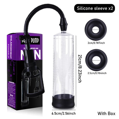 Penis Pump Extender Enlarger Male Sex Toys Manual Penis Vacuum Pump Sexual Enhancer Adult Toys Training Device